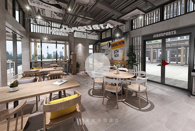 AIBUSPORTS休闲餐饮店装修设计VR欣赏